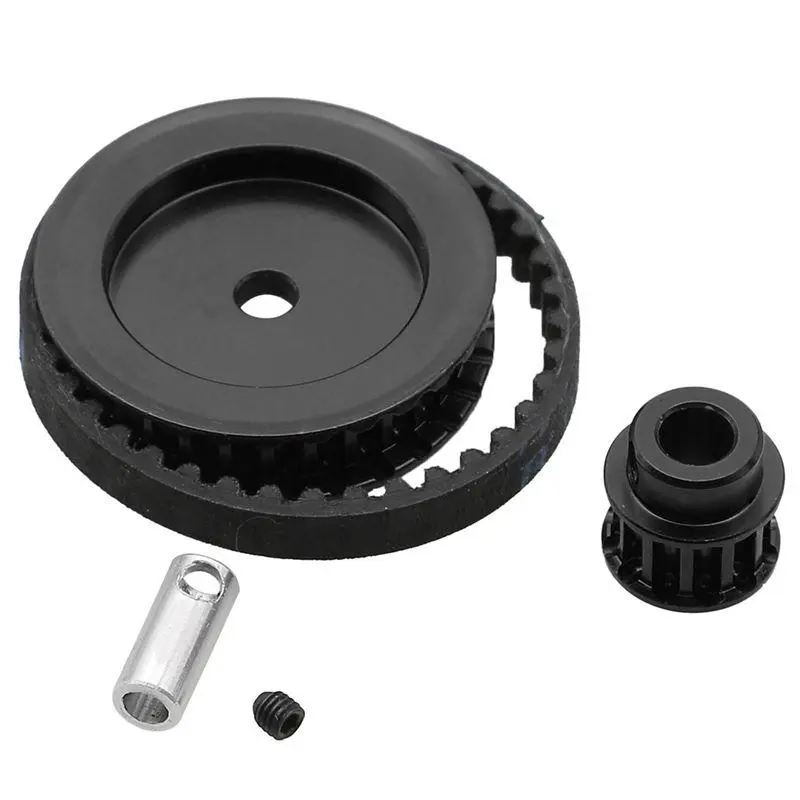 Black Belt Drive Transmission Gears Set - 12T 30T Teeth DIY Upgrade Kit for Traxxas TRX4/TRX6 1/10 RC Crawler Car Parts