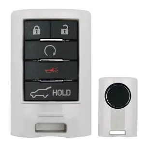 iJDMTOY Exact Fit Glossy White Smart Key Fob Shell Cover For Cadillac ATS CTS DTS XTS SRX STS Escalade or Chevrolet C7 Corvette, etc