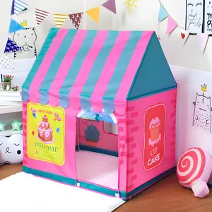 Cartoon Dessert House Design Play Tent, Indoor Outdoor Princess Toy Castle, Dessert House Play House, Pretend Play Toy for Teenager, Playhouse