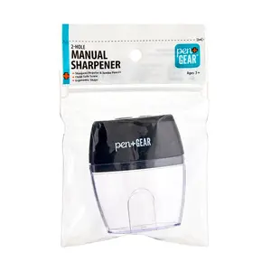 Black 2-Hole Manual Pencil Sharpener – Single Unit