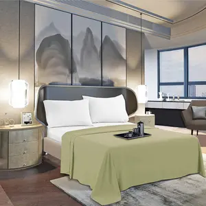Queen Flat Sheet - Hotel Luxury 1800 Premier Cooling Bedding Sheet - Softest Sheets - Wrinkle, Fade, Stain Resistant - 1 Single Top Flat Sheet, Queen, Sage Green
