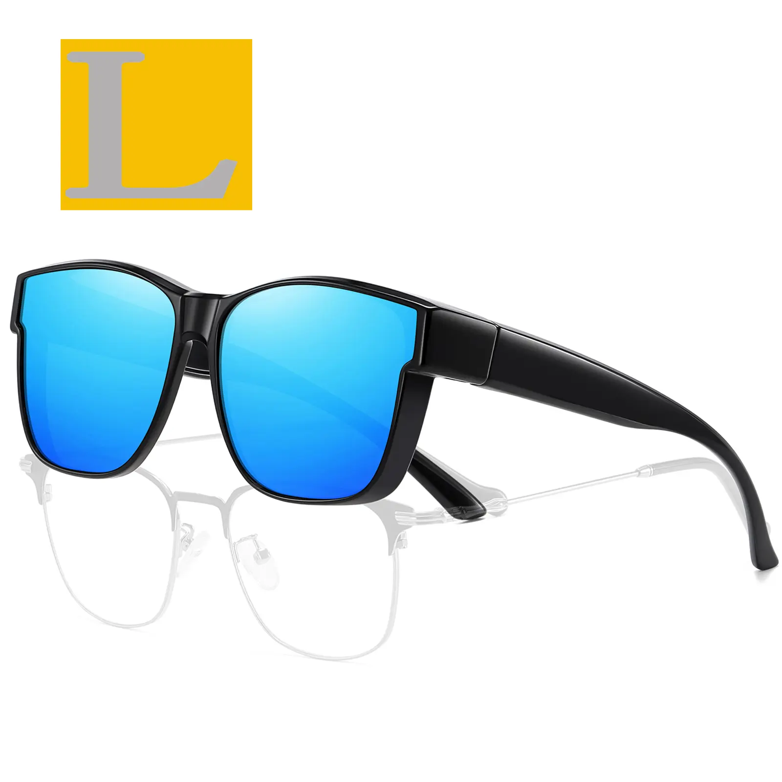 Black Frame Blue Lens