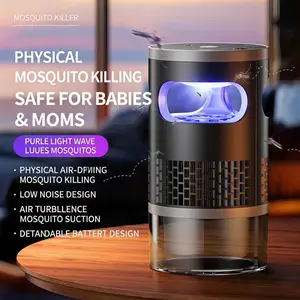Indoor Bug Catcher with Light and Suction, Non-Electric Flying Insect Trap for Mosquitoes, Fruit Flies, Gnats, Moths, Home and Outdoor Use