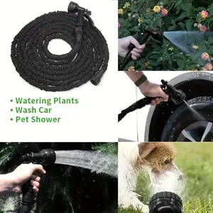 Retractable Garden Sprayer, 1 Count High Pressure Soft Garden Hose Sprayer with 7 Mode Nozzle, Adjustable Sprayer, Garden Supplies, Suitable for Pets, Yards, Expandable Water Hose, Durable Garden Hose