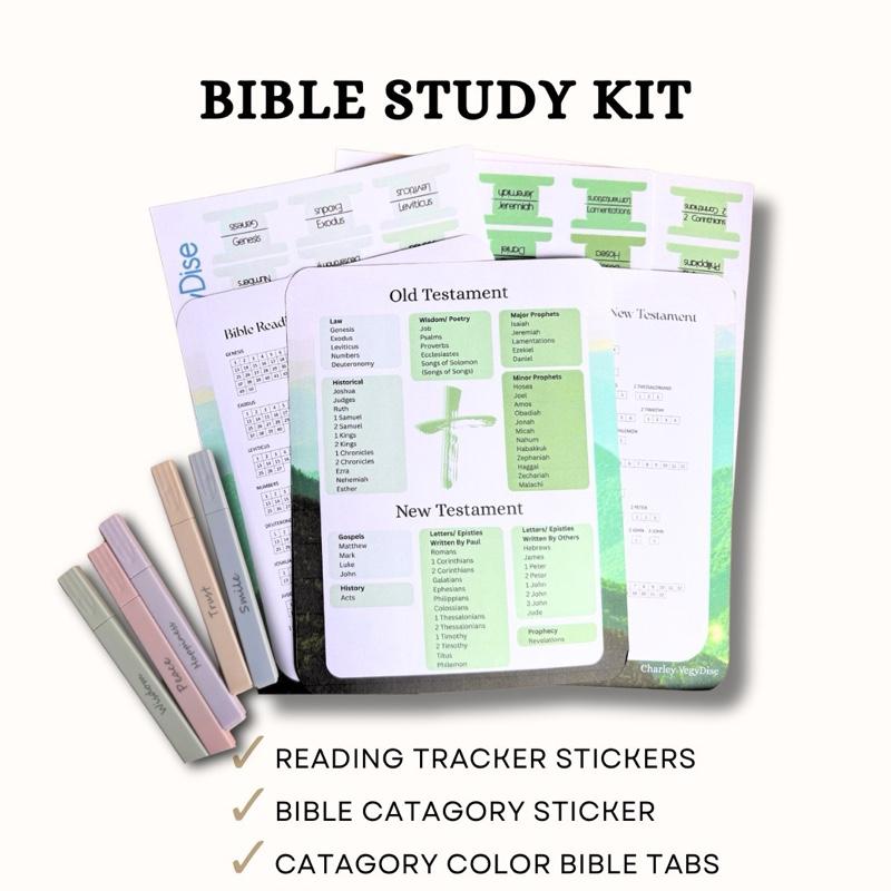 Bible study kit with reading tracker