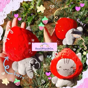KitKat the Strawberry Cat Plush Keychain