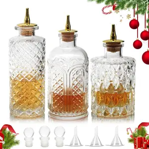 Bitters Bottle for  - Glass Dasher Bottles with Dash Tops,  for Bartender, Bar