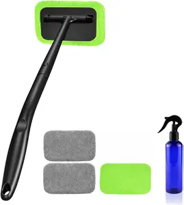 Windshield Cleaner Tool – 22" Portable Car Window Cleaning Brush, Ergonomic Handle, Microfiber Pads for Streak-Free Glass Cleaning, Auto Interior & Home Use