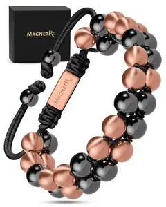 MagnetRX MAX Strength Magnetic Hematite & Copper Bracelet (Double Row)