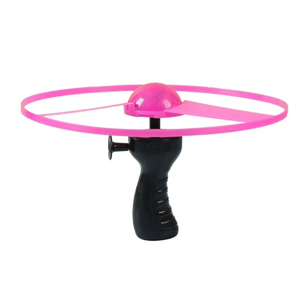 Kids Luminous Flying Disc Propeller Toys LED Lighting Pull String Flying UFO Toy Spinning Top Outdoor Game Sports Toy Gift #RRB