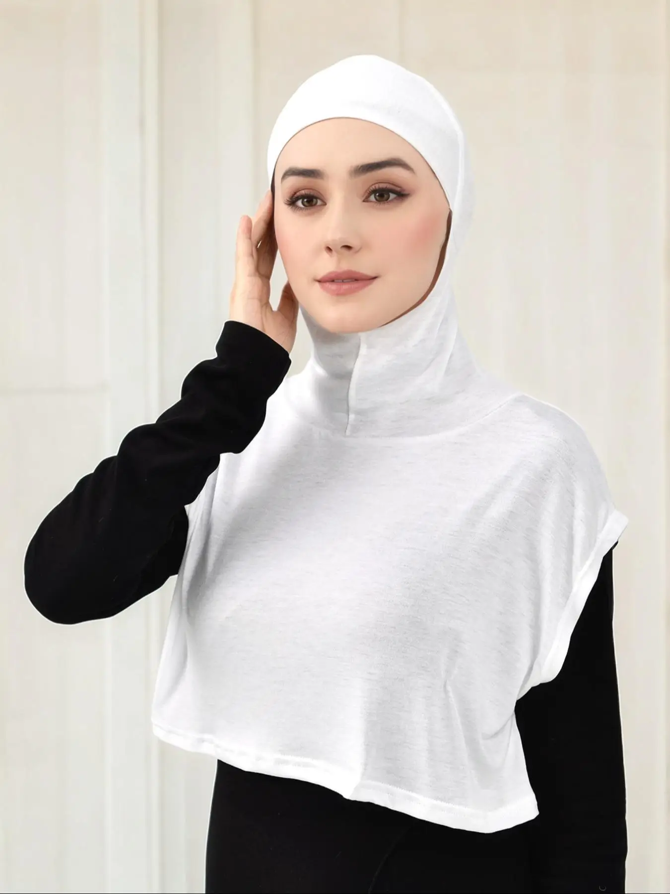 Women's Solid Color Instant Hijab, Modest Comfortable Breathable Hooded Hijab, Fashionable Hijab for Daily Wear