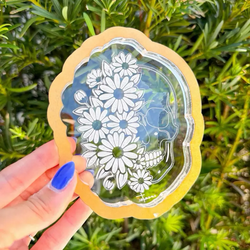 Floral skull Silicone Mold Housing