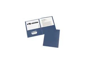 Avery Two-Pocket Folders, 25 Folders, Dark Blue (47985)