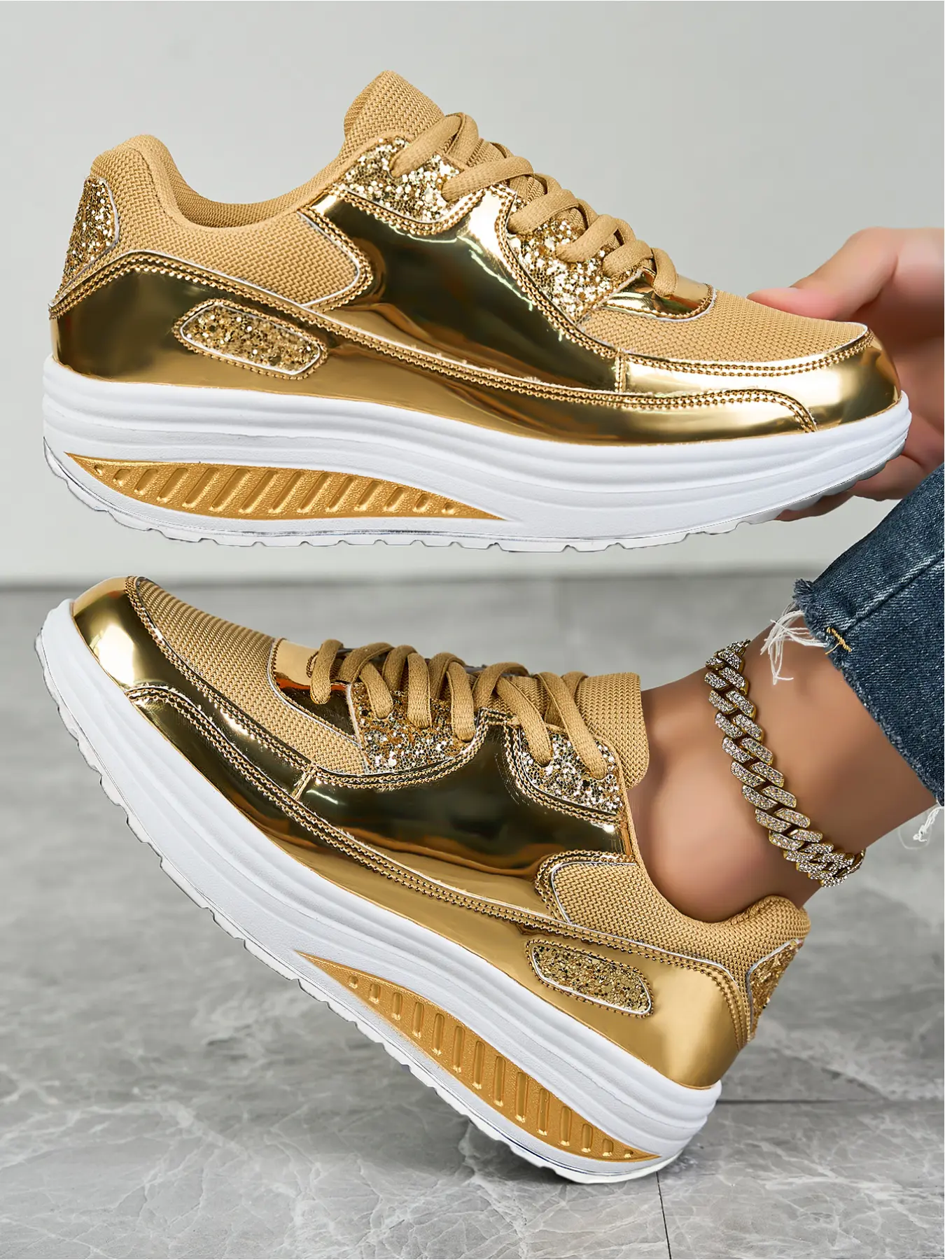 Women's Bright Color Strap Rocking Shoes, Lightweight Breathable & Comfortable, Perfect for Daily Wear & Outdoor Sports Walking Shoes, Trendy Walking Shoes, Stylish Walking Shoes, Trending Shoes, Lightweight Comfy Shoes