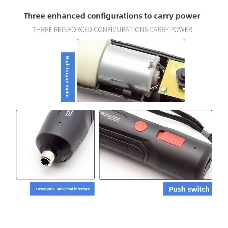 Multifunctional electric screwdriver with a portable straight handle, featuring manual and electric modes that can be switched freely—an essential tool for phone and computer disassembly, home appliance repair, and DIY assembly.