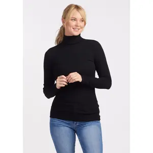 Sage Ribbed Turtleneck - Black