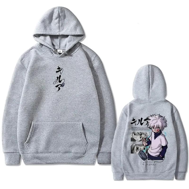 Anime Hunter X Hunter Hoodie Killua Zoldyck Graphic Print Pullover Hoodies Men Women Casual Vintage Hooded Sweatshirt