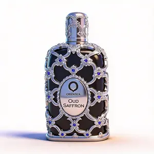 Orientica Luxury Collection Oud Saffron Eau De Parfum 2.7oz / 80ml Oriental Vanilla Saffron Woody Patchouli Musk Agar Wood Arabic Perfume for Men & Women