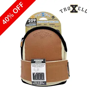 TROXELL USA SuperSoft Leatherhead Kneepads - (Large Size / Bagged in Pairs)