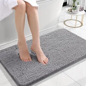 Rectangle Bathroom Mat, 1 Count Non-slip Soft Absorbent Bath Rug, Machine Washable Bath Mat for Bathroom Floor, Tub and Shower, Home Decor Accessories, Water Absorbent Mat