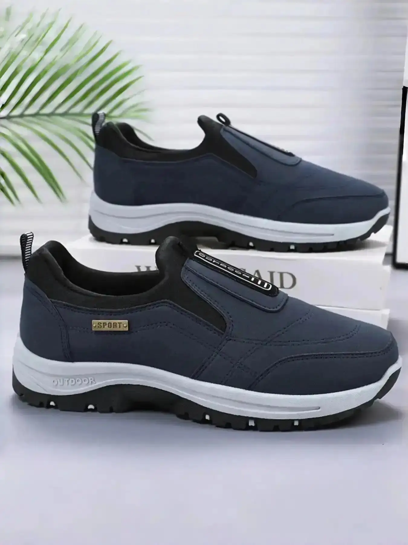 Men's Solid Versatile Single Shoes Soft Sole Comfy Daily Dad Light Walking Outdoor Airy Soled urban easy wear fitness cushioned stable training Snkrs lifestyle Minimalist Slip Ons Sleek Style breathable lightweight