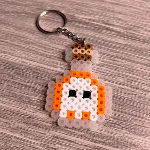 Perler Bead Mini Ghost Potion Keychain - Accessories
