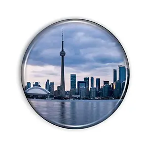 Toronto Ontario Canada Magnet Strong And Flexible Toronto Ontario Canada Refrigerator Magnet 1.1 Inch Epoxy Dome