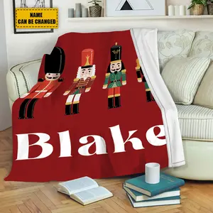 Petthouse | Custom Nutcracker Throw Blanket | Warm Fuzzy Christmas Blankets, Christmas Bedding Holiday Home Decor