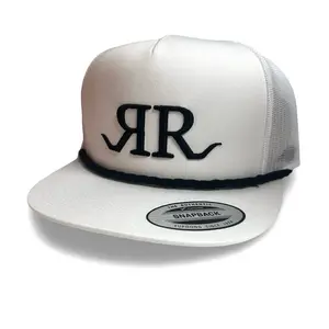 Red Rope Iron Brand Logo Puff Hat Red Rope Iron Brand Logo Puff Hat