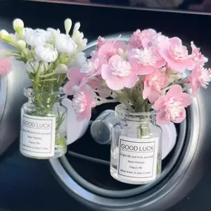 Car Air Vent Mini Flower Clip Decoration, Creative Galaxy Starry Sky & Floral Fresh Car Air Vent Decor, Unique Car Interior Accessory