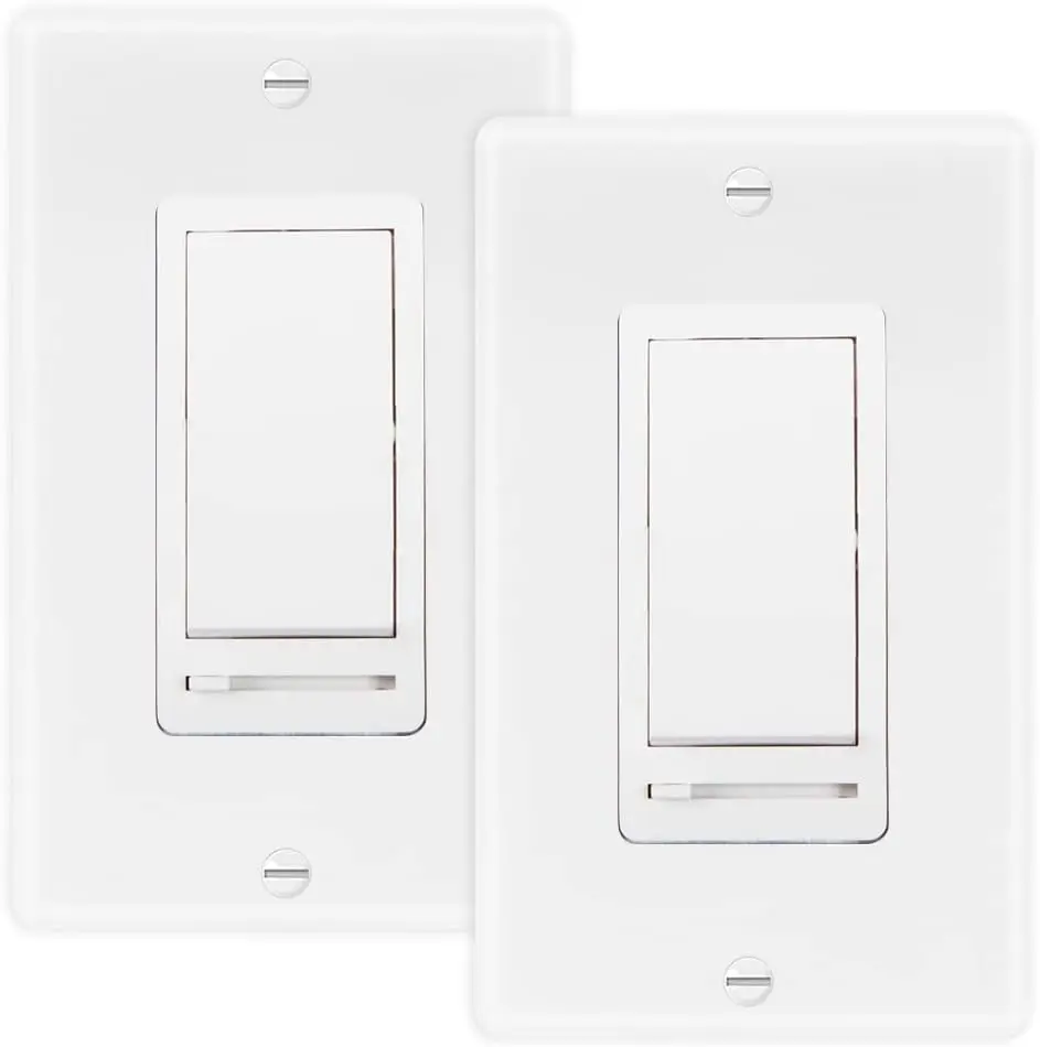 LED Dimmer Electrical Light  - 3-Way/Single Pole Use, 600 Watt Max, LED and Incandescent Compatible for Dimmable  Lighting Needs, Wall Plate Cover Included - Almond