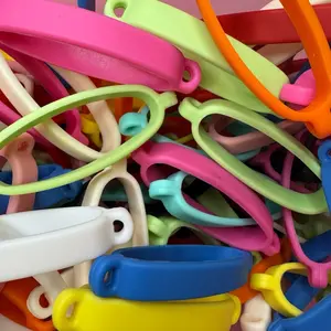 (AC1) 10pc - Silicone Cup Bottle Strap for Charm - Assorted Colors Flexible and Colorful Drink Accessory Set