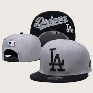 Los Angeles Dodgers Flat Brim Snapback Hat, Adjustable Baseball Cap for Men & Women, Trendy LA Streetwear Style, Classic Sports Fan Cap for Everyday Wear