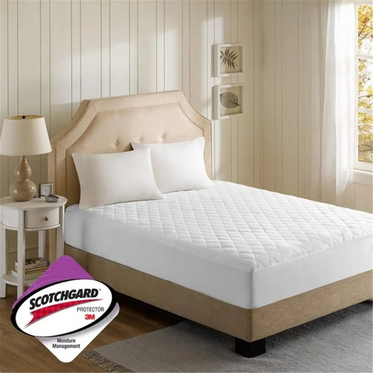 Beautyrest Heated Microfiber Bed Pad - Cal King Size, White, Model BR55-0537, Microfiber Mattress Topper