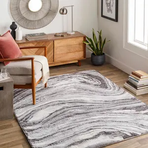 Walloon Gray Marble Thick Rug - Clearance