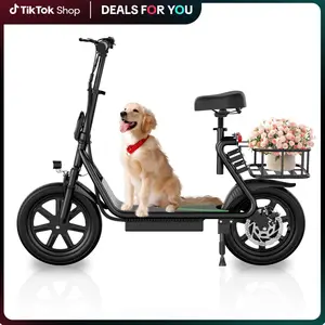 AOPO Electric Scooter for Adults with Basket | 500W  Peak Motor, 22mph Top Speed | Pet-Friendly Design with Removable Basket | IPX4 Waterproof, Max Speed Foldable Electric Scooter | Gift for Family & Friends | Portable Scooter with Road Tire