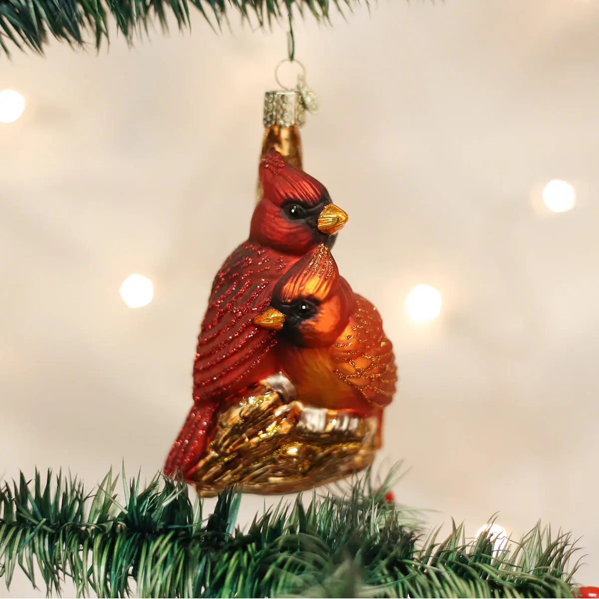 Cardinal Birds Decor Statue Figurine - Bright Colors Home Decoration, Holiday Tree Decoration