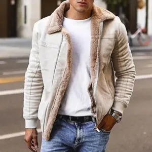 Men’s Leather Fur All-in-One Warm Jacket Coat