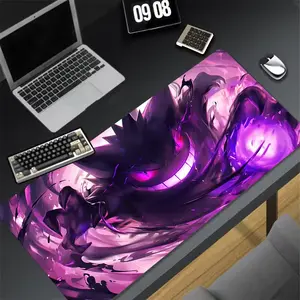 Gengar Anime Mouse Pad - Black Gaming Keyboard Rug, Compatible with 12 x 18 in, 12 x 22 in, 16 x 32 in, Perfect for Gaming & Everyday Use
