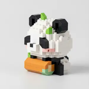 Cute Panda Building Blocks Set, Perfect Gift Idea for Husband Boyfriend Birthday Halloween Christmas, Collectible Decorative Living Room Toy