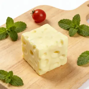 6cm Squishy Cheese Block, Yellow Moldable Fidget Squeeze Toy, Giant Cheese Squishy with Non-Rebound & Slow Rebound, Viral ASMR Stress Ball for Play Relaxation Stress Relief