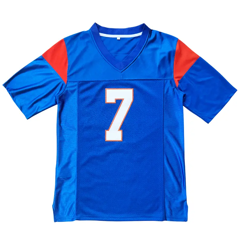 Blue Mountain State #54 Thad Castle #7 Football Jersey Blue White