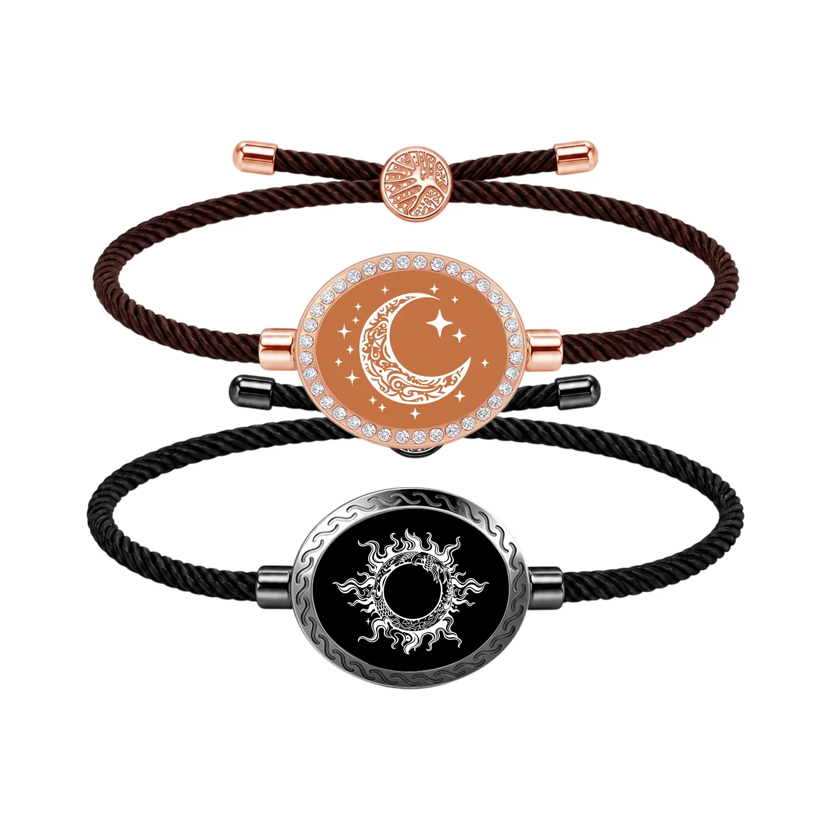 TUTEVETA Couple Smart Bracelets, Long Distance Touch Bracelets with Light & Vibration, 30M Waterproof, Remote Camera Control, Romantic Gifts for Couples pulsera para novio mi daughter mother