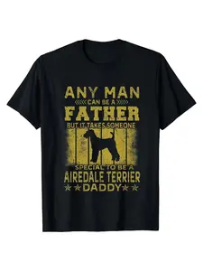 Men's Plus Size Airedale Terrier Daddy T-Shirt - V