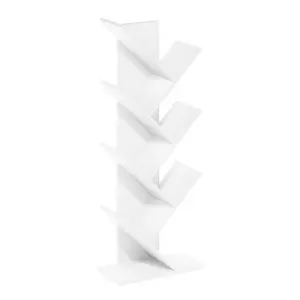 TREE Bookcase, 7-Tier Bookshelf, Tree Bookcase for Room Decor, 8.4 x 15.7 x 39.4, for Living Room Bedroom Home Office, White