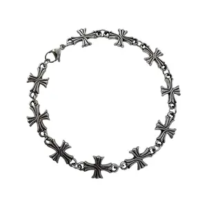 Cross Bracelet for Men Women,Streetwear Punk Hip Hop Unisex Style