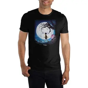 Bioworld Coraline Animated Movie Mens White Short Sleeve Graphic Tee Shirt