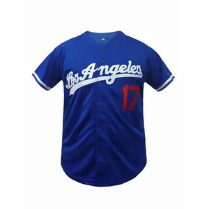 Men's Letter & Figure Embroidered Baseball Jersey, Baseball Shirt, Casual Loose Short Sleeve V Neck Baseball Top for Fall & Winter, Men's Sportswear for Training & Competition