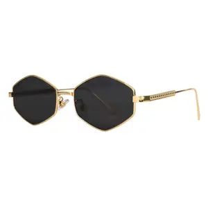 2026 Trendy Sleek Oval Sunglasses UV400 Shield High-End Metal Frame Street Style Chic Sun Glasses