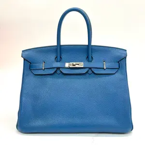 Pre-owned HERMÈS Birkin 35, Bleu Aegean Togo Leather, O Stamp, 2011, Base Length 35cm, Serial N23296065